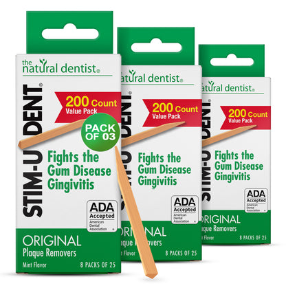 Stim-U-Dent Mint Dental Picks, 8 Packs of 25 Picks (200 Picks)