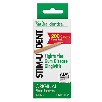 Stim-U-Dent Mint Dental Picks, 8 Packs of 25 Picks (200 Picks)