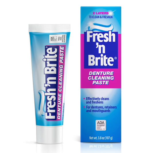 Fresh 'n Brite Denture Cleaner Paste, ADA Accepted Dual Action Formula for Fresh Breath