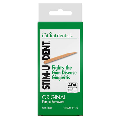 Stim-U-Dent Original Plaque Removers - 4 packets of 25 picks (100 picks)